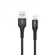 Кабель SkyDolphin S05L TPE Frost Line, USB Type-A to Lightning, 1м, Black (USB-000549)
