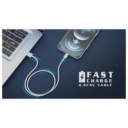 Кабель REAL-EL, USB Type-A to Lightning, 2м, White (EL123500056)