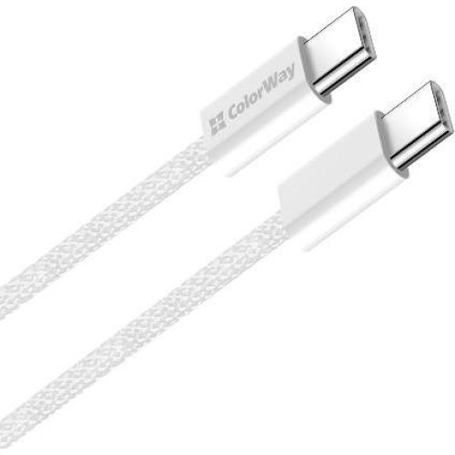 Кабель ColorWay, USB Type-C to USB Type-C, 3А, 2м, Gray (CW-CBPDCC068-GR)