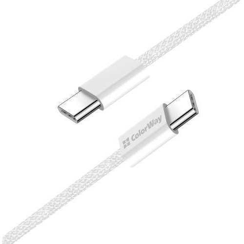 Кабель ColorWay, USB Type-C to USB Type-C, 3А, 2м, Gray (CW-CBPDCC068-GR)
