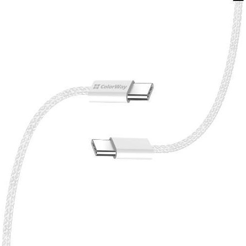 Кабель ColorWay, USB Type-C to USB Type-C, 3А, 2м, Gray (CW-CBPDCC068-GR)