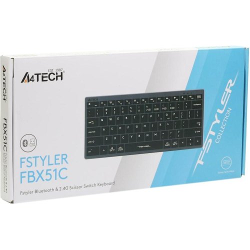 Клавіатура бездротова A4Tech Fstyler FBX51C, Grey