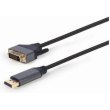 Кабель Cablexpert, DisplayPort to DVI, 1.8м, Black (CC-DPM-DVIM-4K-6)