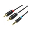 Аудіокабель Vention, 3.5мм to 2хRCA, 1м, Black (BCLBF)