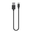 Кабель ColorWay, USB Type-A to USB Type-C, 2.4А, 0.3м, Black (CW-CBUC059-BK)