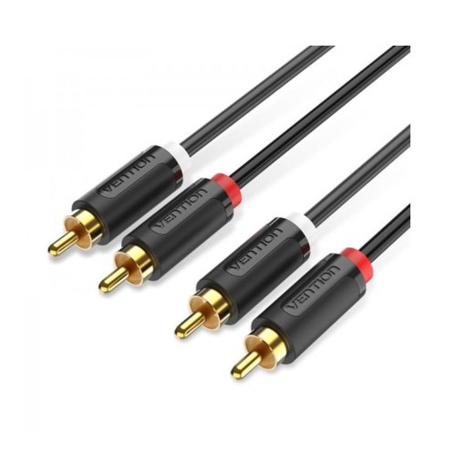 Аудіокабель Vention, 2хRCA to 2хRCA, 2м, Black (BCMBH)