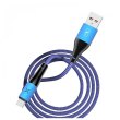 Кабель SkyDolphin S49T LED Aluminium Alloy, USB Type-A to USB Type-C, 1м, Blue (SDUSB-000568)