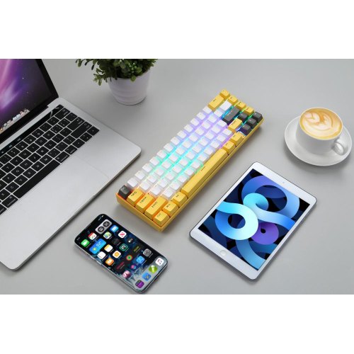 Клавіатура бездротова Motospeed BK67, Longhua Red, Yellow (mtbk67ymr)