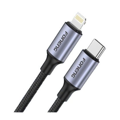Кабель Foneng X95 Metal Head Braided, USB Type-C to Lightning, PD 20W, 1.2м, Black (X95-CA-TCIP)
