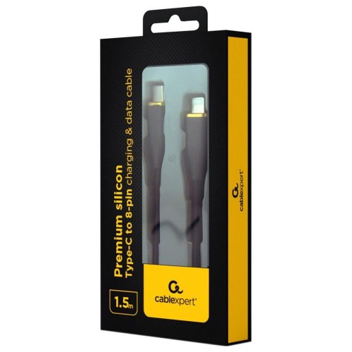 Кабель Cablexpert, USB Type-C to Lightning, 2.25A, 20W, 1.5м, Black (CC-USB2S-CM8PM-1.5M-BK)