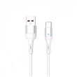 Кабель SkyDolphin S06T LED Smart Power, USB Type-A to USB Type-C, 1м, White (USB-000556)