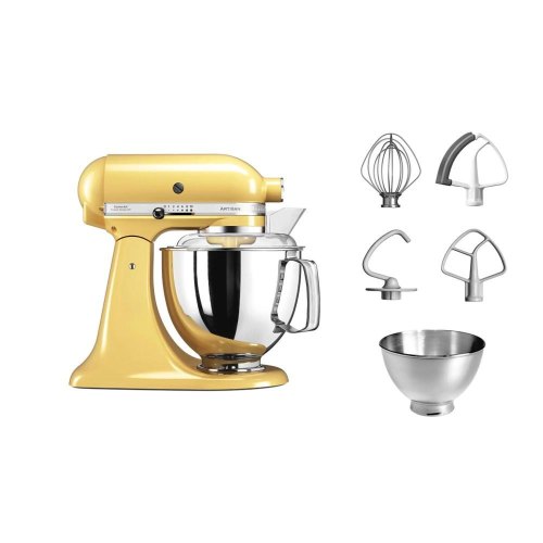 Кухонна машина KitchenAid Artisan, 4.8л, з відкидним блоком, жовта (5KSM175PSEMY)