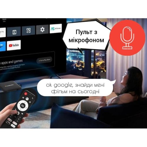 TV Медіаплеєр H96 MAX S905L3 2/16Gb/ Amlogic S905L3/ Android 14/ WiFi 2.4G+5G/LAN:100M/