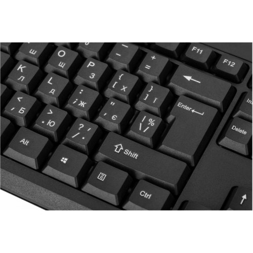 Комплект (клавіатура, миша) дротовий 2E MK401, Black (2E-MK401UB_UA)