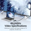 Концентратор Vention, USB Type-C to HDMI 4K 60Hz/3xUSB Type-A/USB Type-C PD, 87W, 0.15м, Black (TFBHB)