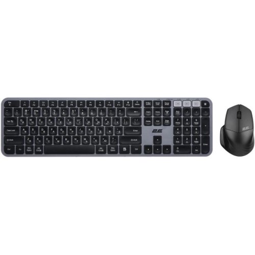 Комплект (клавіатура, миша) бездротовий 2E MK440, Grey/Black (2E-MK440WBGR_UA)