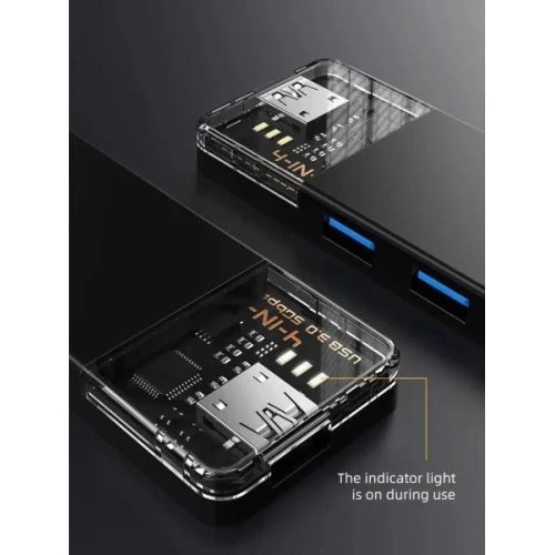 Концентратор Cabletime, USB Type-A to 4xUSB 3.0 Type-A, 5Gbps, 0.15м (CB01B)