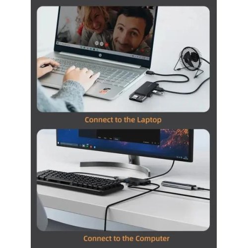 Концентратор Cabletime, USB Type-A to 4xUSB 3.0 Type-A, 5Gbps, 0.15м (CB01B)