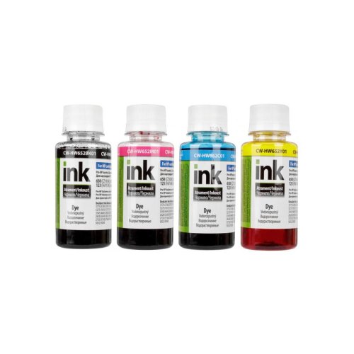 Комплект чорнил ColorWay, для HP 650/652/123, 4x100мл, Black/Сyan/Magenta/Yellow (CW-HW652SET01)