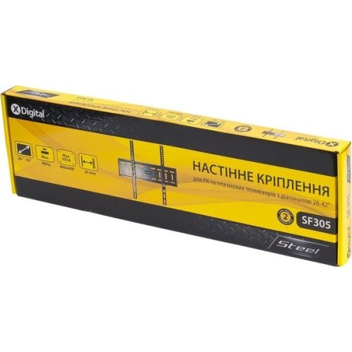 Кронштейн для телевізора X-Digital Steel SF305, VESA 400х400, Black