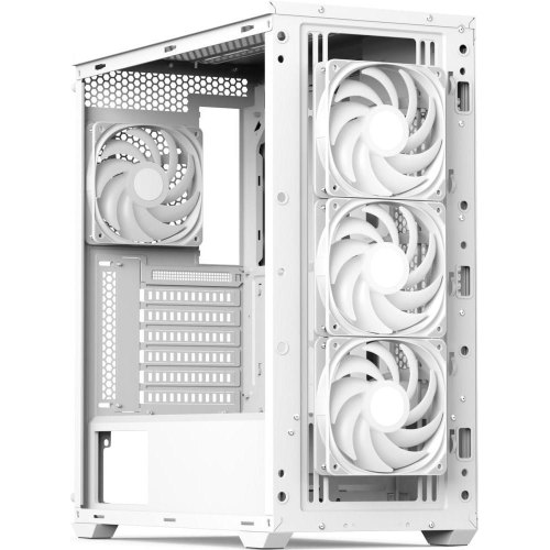Корпус AeroCool D501A-G-WT-v2, Midi-Tower, без блоку живлення, White (ACCM-DS01043.21)