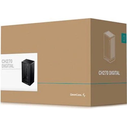 Корпус DeepCool CH270 Digital, Mini-Tower, без блоку живлення, Black (R-CH270-BKNDM0-G-1)