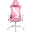 Крісло геймерське 1stPlayer S02, Pink/White