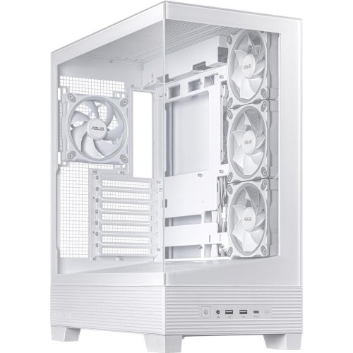 Корпус Asus A31 Plus, Midi-Tower, без блоку живлення, Tempered Glass, White (90DC00R3-B19000)