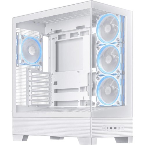 Корпус Asus A31 Plus, Midi-Tower, без блоку живлення, Tempered Glass, White (90DC00R3-B19000)