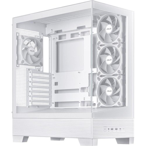 Корпус Asus A31 Plus, Midi-Tower, без блоку живлення, Tempered Glass, White (90DC00R3-B19000)