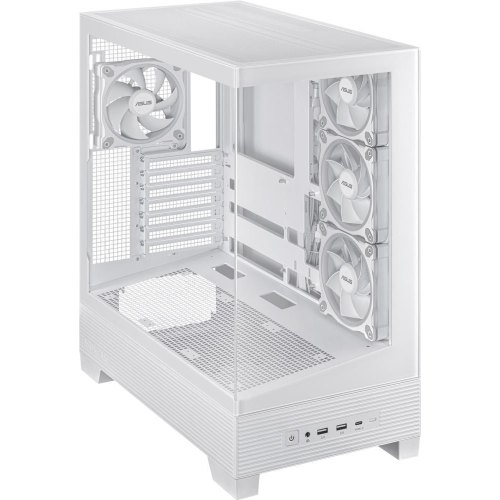 Корпус Asus A31 Plus, Midi-Tower, без блоку живлення, Tempered Glass, White (90DC00R3-B19000)