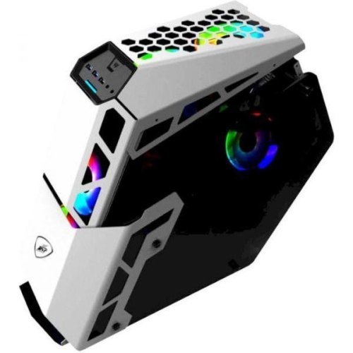 Корпус 1stPlayer ZX7-4F2-W-WH, Midi-Tower, без блоку живлення, White