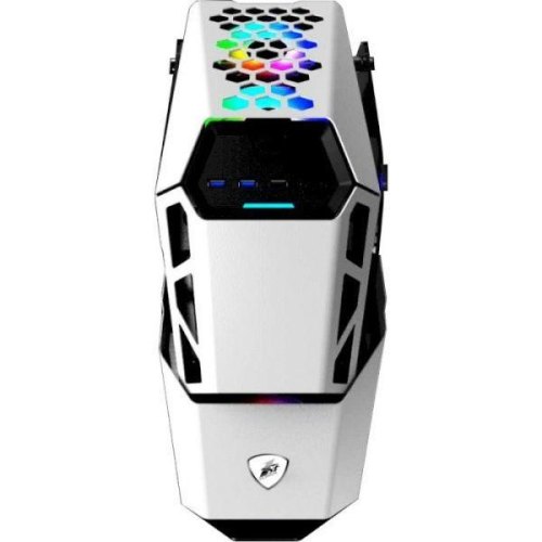 Корпус 1stPlayer ZX7-4F2-W-WH, Midi-Tower, без блоку живлення, White