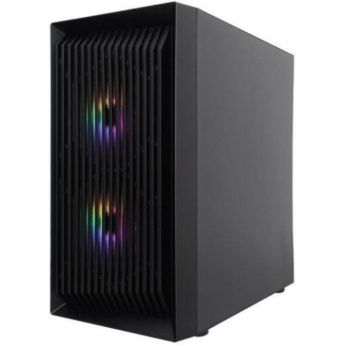 Корпус 1stPlayer BS-2-BK-3F1, Mini-Tower, без блоку живлення, Black