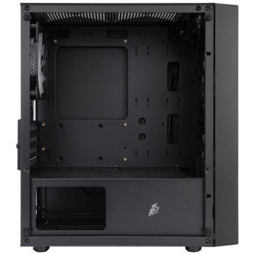 Корпус 1stPlayer BS-2-BK-3F1, Mini-Tower, без блоку живлення, Black