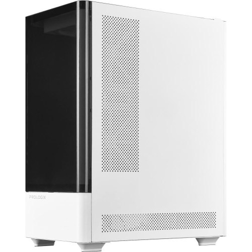 Корпус Prologix Lumi GM-01AW Glass, Midi-Tower, без блоку живлення, White
