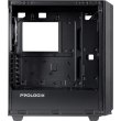 Корпус Prologix E122 Tempered Glass&Mesh, Midi-Tower, без блоку живлення, Black