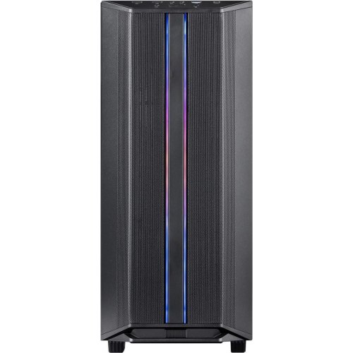 Корпус Prologix E122 Tempered Glass&Mesh, Midi-Tower, без блоку живлення, Black