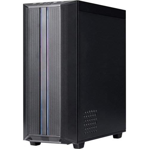 Корпус Prologix E122 Tempered Glass&Mesh, Midi-Tower, без блоку живлення, Black