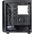 Корпус Prologix E122 Tempered Glass&Mesh, Midi-Tower, без блоку живлення, Black
