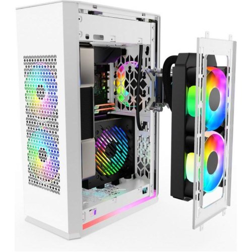 Корпус 1stPlayer UN1-3F2-W-WH, 750W, Mini-Tower, White