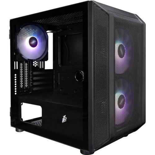 Корпус 1stPlayer D3-BK-3F7-14, Midi-Tower, без блоку живлення, Black