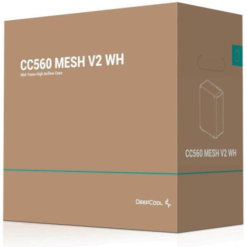 Корпус DeepCool CC560 Mesh V2, Midi-Tower, без блоку живлення, White (R-CC560-WHAMA4-G-2)