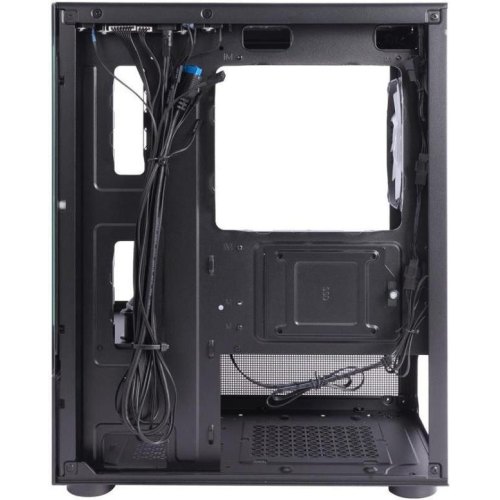 Корпус 1stPlayer Mi2-A-BK-2F7R-1F7, Mini-Tower, без блоку живлення, Black