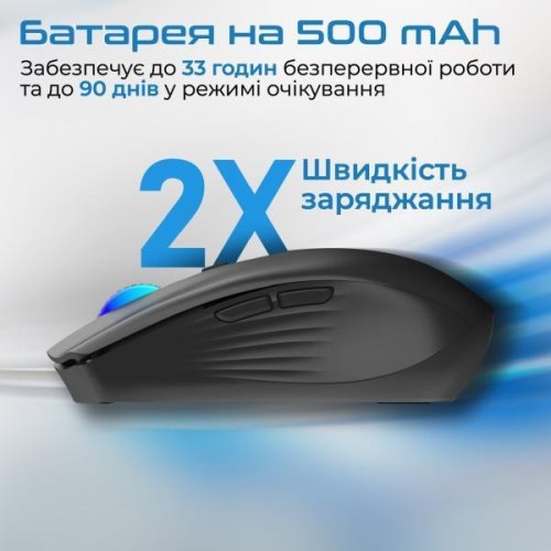 Миша бездротова Promate Kitt, Black
