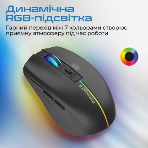 Миша бездротова Promate Kitt, Black