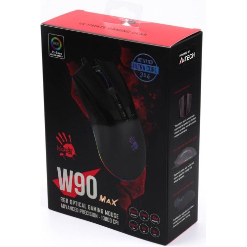 Миша дротова, ігрова A4Tech Bloody W90 Max Stone, Black
