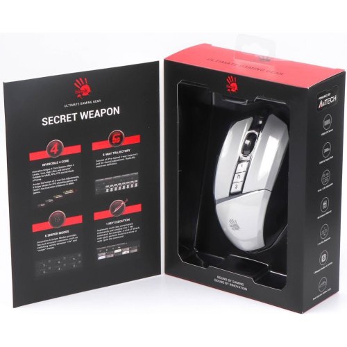 Миша дротова, ігрова A4Tech Bloody W60 Max, Panda White