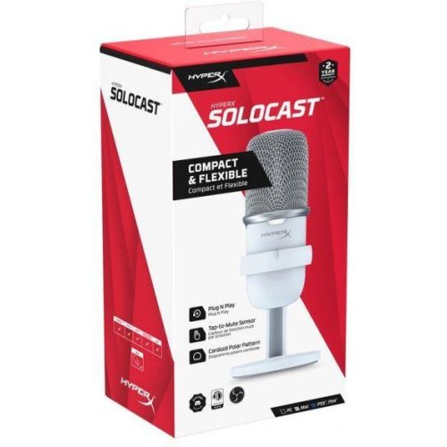 Мікрофон HyperX SoloCast, White (519T2AA)