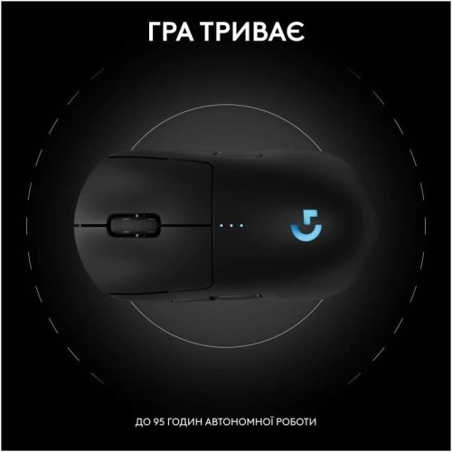 Миша бездротова, ігрова Logitech G Pro 2 Lightspeed, Black (910-007295)